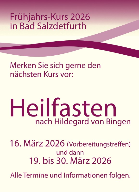 Fastenkurs 2026 Ankündigung